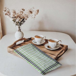 Suministro al por Mayor, Última Llegada, Paños de Limpieza con Diseño a Cuadros Elegante, Toallas de Cocina Personalizadas de Lona de Algodón, Fabricante - Product Image 2