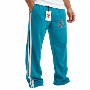 Pantalon de jogging en toile patchwork OEM pour homme, style streetwear, coupe oversize, infroissable, 100 % coton, pour l'hiver, vente en gros à bas prix - Product Image 1