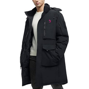 Veste longue matelassée Solid Trader, coupe ajustée, respirante, résistante au froid, style moderne et tendance - Product Image 3