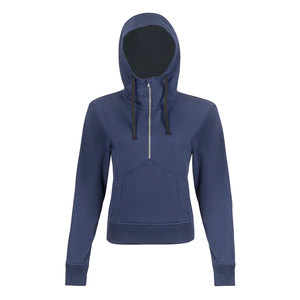 Sweat à capuche léger à demi-zip avec une construction respirante et une silhouette décontractée, sweat à capuche classique décontracté à demi-zip - Product Image 1