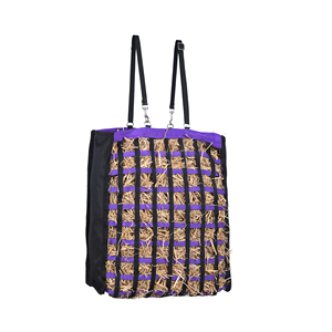 Purple Black Nylon Hay <b>Net</b> <b>Bag</b> Slow Feed Horse Hay <b>Bag</b> Durable Feeding <b>Net</b> Heavy Duty Adjustable Straps Bulk OEM Supplier - Product Image 3