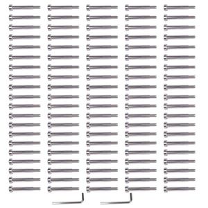 Kit de 100 Piezas de Abrazaderas de Acero Inoxidable Pulido para Cables de 3/16 Pulgadas - Product Image 1