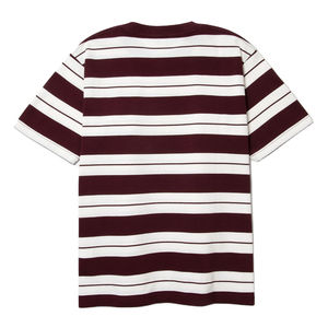 Camiseta de Moda para Hombre, Diseño Simple a Rayas, Manga Corta, Cuello Redondo, 100% Algodón - Product Image 5