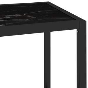 Étagère élégante en verre trempé transparent et marbre noir avec structure en fer thermolaqué pour la maison ou le bureau - Product Image 6