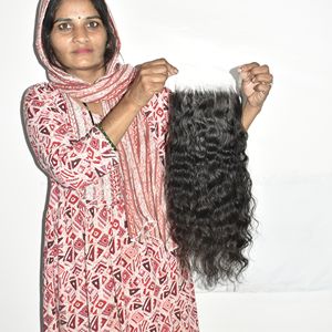 Cheveux humains indiens naturels bruts, qualité vierge, prix de gros, extensions bouclées avec closure HD 6*6, non traités, cuticules alignées - Product Image 2