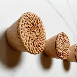 Poignées et boutons en rotin tressé à la main, accessoires pour portes, poignées et boutons à prix le plus bas pour cuisine, chambre et salon - Product Image 4