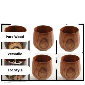 Verre à whisky TaiLai en bois massif naturel de qualité supérieure, coupe vintage pour vin, thé, café, bière, technique de polissage à la main - Product Image 3