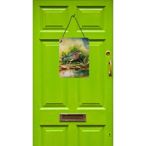 Vert héron mur porte suspendus imprime nouveau 12x16 multicolore aluminium métal signe pour cuisine Bar décor à la maison porte d'entrée Plaque - Product Image 2