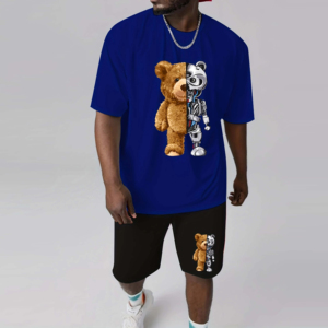 Vêtements de mode pour homme, vêtements d'été respirants, ensemble t-shirt et short pour homme, hauts à manches courtes et shorts avec logo personnalisé - Product Image 5