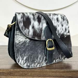 Women's Designer Cowhide Leather Western Style New Arrival Sling <b>Bag</b> Handbag Hair On Hide Fur Bohemian Multi Uses <b>Mini</b> Handbag - Product Image 4