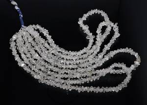 Cuentas de cuarzo diamante Herkimer blancas naturales de 5-7 mm, cuentas de cuarzo diamante Herkimer, hilo de 16 pulgadas para la fabricación de joyas. - Product Image 3