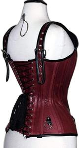 Corset élégant pour femmes en cuir véritable, en cuir de vachette souple, à lacets, bustier, fournisseur OEM personnalisé, fabricant - Product Image 6