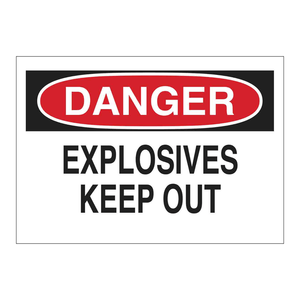 Señal de advertencia reflectante de PVC Brady Danger Explosives Keep Out para áreas peligrosas en interiores y exteriores - Product Image 2