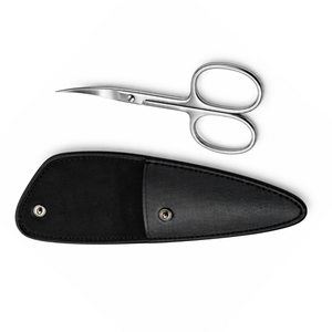 Tijeras de Manicura de Acero Inoxidable de Primera Calidad con Hoja Curva y Estuche de Cuero para un Cuidado Preciso de las Uñas, Diseño Portátil - Product Image 4