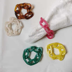 Resin Napkin <b>Ring</b> Custom Color Eco-Friendly Luxury Classic High Quality Home Party Use Customizable Design Business Gifts KISWAH - Product Image 5