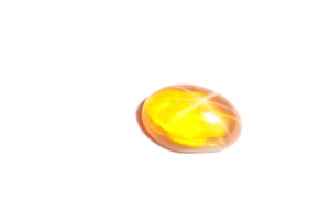 Zafiro Estrella Amarillo Transparente Ovalado de 5x7 mm, 1 Quilate, Creado en Laboratorio, Cabujón Pulido con Efecto de Estrella de 6 Puntas para Joyería - Product Image 4