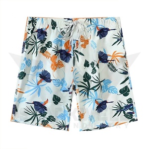 <b>Men's</b> Pineapple Print Board Shorts Quick Dry Drawstring Mid Waist Beach Swim <b>Trunks</b> with Side Pockets - Product Image 5