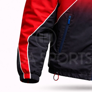 Veste coupe-vent unisexe tendance en polyester 100 % imperméable et respirant avec logo personnalisé Wida Sports pour sports de plein air – Vente en gros - Product Image 6