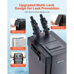 Pompa Potente da 528 GPH con Filtro a 5 Stadi per Acquario, Macchina Esterna per la Pulizia e la Circolazione dell'Acqua con Materiali Filtranti - Product Image 4