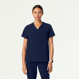 Blouse de travail pour femme médecin, fermeture à boutons, qualité médicale, construction durable, en polyester et coton, pour cliniques dentaires - Product Image 3
