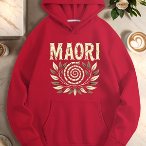 เสื้อมีฮู้ดลำลองของผู้หญิงดีไซน์เนื้อแกะสไตล์เมารี - Product Image 3