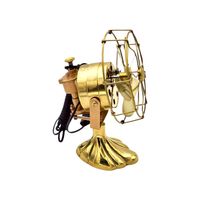 Ventilateur en laiton de 6 pouces, antique, luxueux, classique, ventilateur de qualité supérieure, idée parfaite pour les décorations, souvenirs et cadeaux en provenance de Thaïlande, ventilateur de table antique
