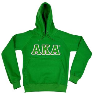 Sudadera con Capucha AKA Premium Verde Rosa Unisex, Sudadera con Capucha de Felpa Suave, Ropa Casual de Estilo Griego - Product Image 1