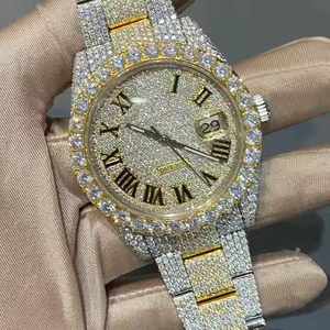 Montre automatique artisanale de style professionnel avec testeur de diamants, mouvement à quartz, boîtier en acier inoxydable, couleur D, VVS, Moissanite - Product Image 6
