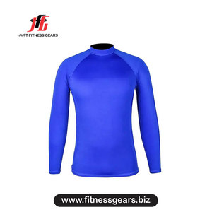 Rashguard à manches longues pour homme, bleu, manches longues, séchage rapide, polyester, vêtements d'extérieur - Product Image 1