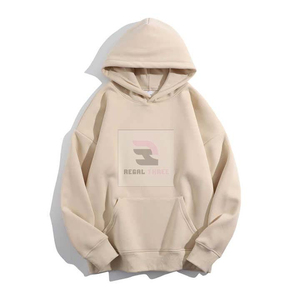 High Quality Colorful 100% Cotton Hoodies Custom Logo Plain Thick Heavyweight Oversized Hoodies Pullover Blank Hoodies - Product Image 4