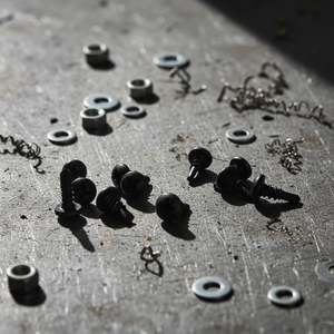 Vis autoperceuse à tête cylindrique en acier au carbone revêtu noir PDC 11 avec rondelle, entraînement Phillips, filetage grossier, grade 4.8/6.8, normes DIN/ISO - Product Image 1