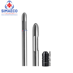 Cánula de succión Mercedes para liposucción con mango Super Luer Lock, instrumento de cirugía plástica de acero inoxidable para transferencia de grasa - Product Image 1