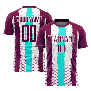 Maillot de football pour homme de haute qualité à col rond, 100% polyester, séchage rapide, imperméable, respirant, léger, logo personnalisé - Product Image 2