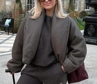 Veste de mode streetwear pour femmes, veste en cuir PU à fermeture éclair courte personnalisable, vente en gros, veste élégante hip-hop pour femmes