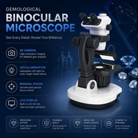 Novel Industries Gemological Binocular Microscope NV-108 | LED Illumination 2K Camera LCD Display Manual Focus Automatic IP53