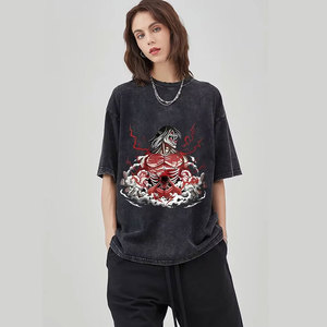 T-shirt Premium Homme à Manches Courtes Coupe Droite en Maille Unie 180 Grammes Confortable 100% Coton Respirant Lavé Design Personnalisé - Product Image 3