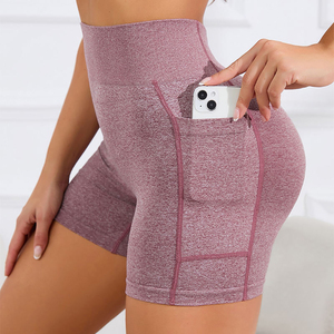 Shorts de Yoga Sólidos de Nuevo Diseño 2026 para Mujer, Cintura Alta, Elásticos en Cuatro Direcciones, Transpirables, con Logotipo Personalizado, Ropa de Gimnasio - Product Image 6