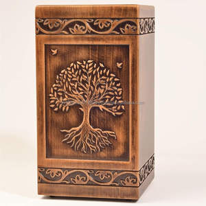 Best Selling Wooden Urn <b>Box</b> <b>for</b> Human <b>Ashes</b> Wooden Urn <b>for</b> Adult <b>Ashes</b> With Beautiful Engraved Design Wooden Cremation Urns - Product Image 6