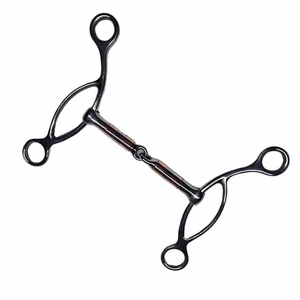 Bocado de acero inoxidable para caballo con diseño de asa de lazo para equipo de equitación, boquilla metálica duradera, bocados para caballo 2026 en venta - Product Image 5