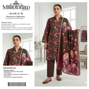 Digital Print Pakistani Salwar Kameez Suit for Women Floral <b>Shawl</b> Air Jet Voile Dupatta Ready to Wear Ethnic Wear Pakistani Suit - Product Image 5