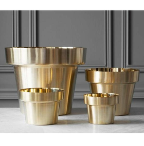 Vases et pots en aluminium auto-arrosants pour la décoration intérieure, toutes tailles, pour fleurs blanches – Nouveauté très prisée - Product Image 5