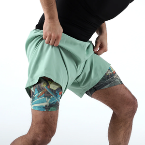 High Quality Running <b>Shorts</b> Quick Dry Breathable Sweat <b>Shorts</b> <b>Compression</b> Gym with Liner Sport <b>Short</b> - Product Image 5
