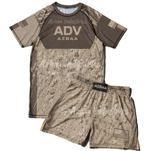 Conjunto de camuflaje caqui personalizado sin gi para BJJ, rashguards de MMA, shorts de grappling sin gi para Jiu Jitsu, hecho en Pakistán - Product Image 1