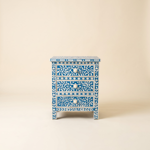 Modern Traditional Wooden Bone Inlay Nightstand for Home Living Room Furniture <b>Storage</b> <b>Side</b> <b>Table</b> Bedside - Product Image 1