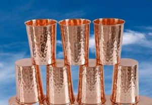 Bulk Supplier Copper Glass Tumbler Manufacturer Ayurvedic Drinking Water Cup Export Metal <b>Drinkware</b> India - Product Image 2