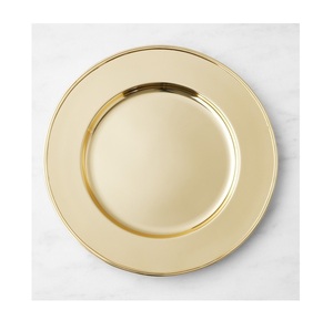 Platos Base Redondos Anchos de Latón Texturizado para Cena, Decoración Elegante para Mesa de Fiesta, Recepción o Banquete - Product Image 5