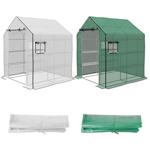 Cover di ricambio con porta avvolgi e prese d'aria per serre Walk-In 55x56x75 pollici modello serre da giardino - Product Image 1