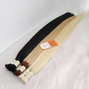 Cuticle Aligned Virgin Hair Bulk Human Hair Extensions Vietnamese Hair Supplier Color <b>Highlight</b> 2/5ash - Product Image 5
