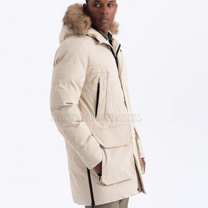 Manteau d'hiver matelassé pour homme, parka à capuche, fermeture éclair sur le devant, manches longues, plusieurs poches, vêtements de camping en plein air, vêtements de voyage - Product Image 4