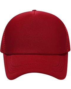 Gorra de Béisbol Trucker Roja Personalizada, con Malla Transpirable en la Parte Trasera, Ajustable con Broche, Lisa, con Logotipo Personalizado, Informal para Exteriores - Product Image 1